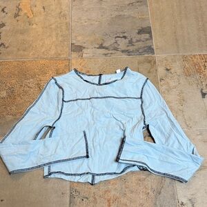 Pacsun blue long sleeved cropped shirt